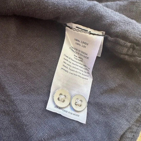 Faherty Laguna Linen Shirt in Washed Black - Picture 4 of 6